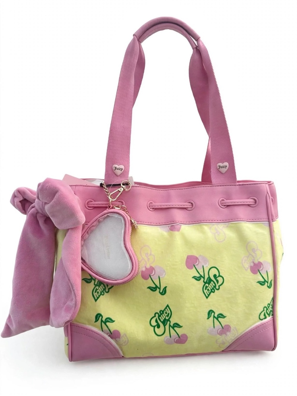 ⭐️DAYDREAMER⭐️Juicy Couture Pink & Yellow Cherry Gelato Daydreamer Bag